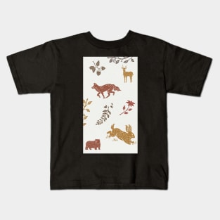 Autumn Elegance: A Graceful Artistic Rendition Kids T-Shirt